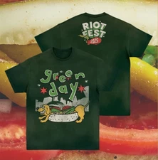 HOT!!Green Day Riot Fest 2025 On Sept21 2025 - Forest green Color T-Shirt
