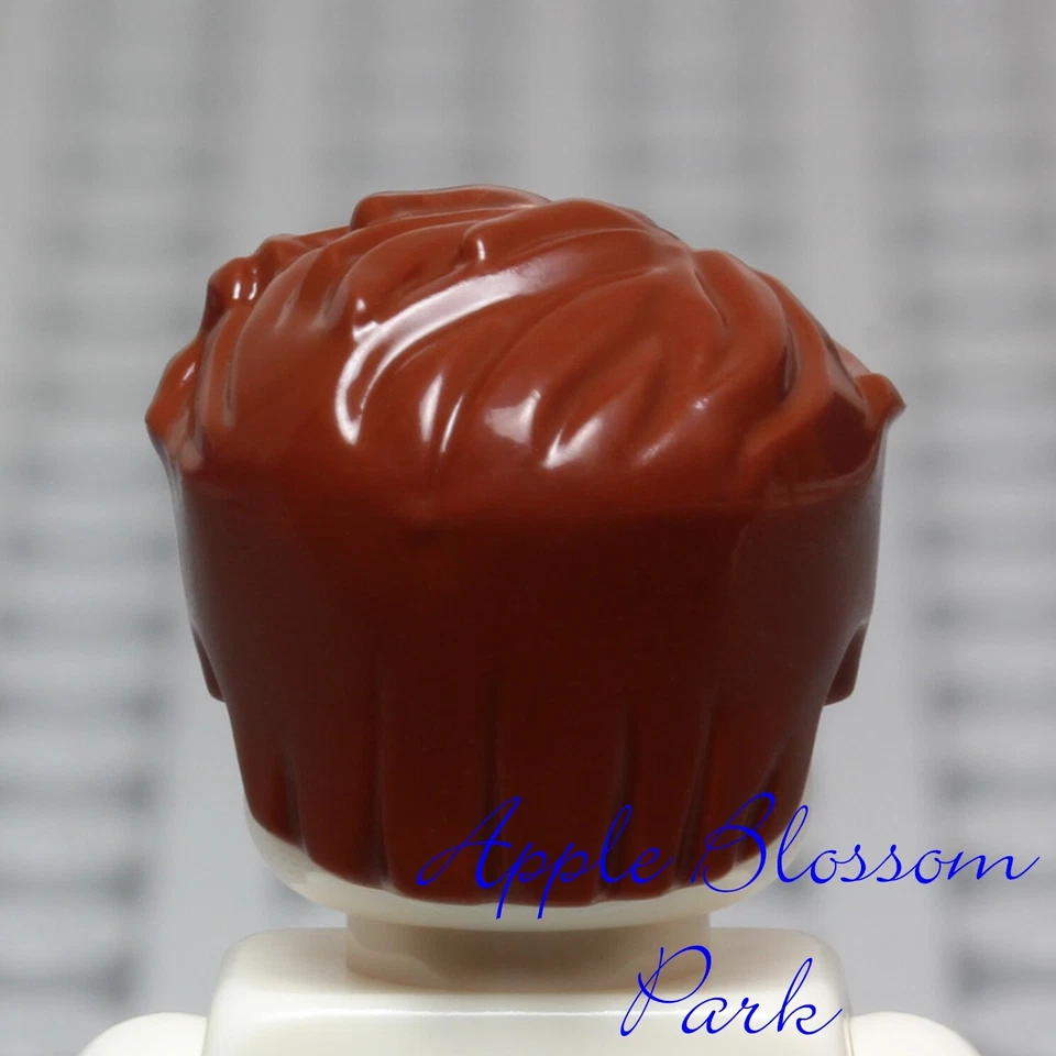 NEW Lego Minifig Combed back Wavy BROWN HAIR - Male Boy Head Gear w/Side Part - Image 3 of 4