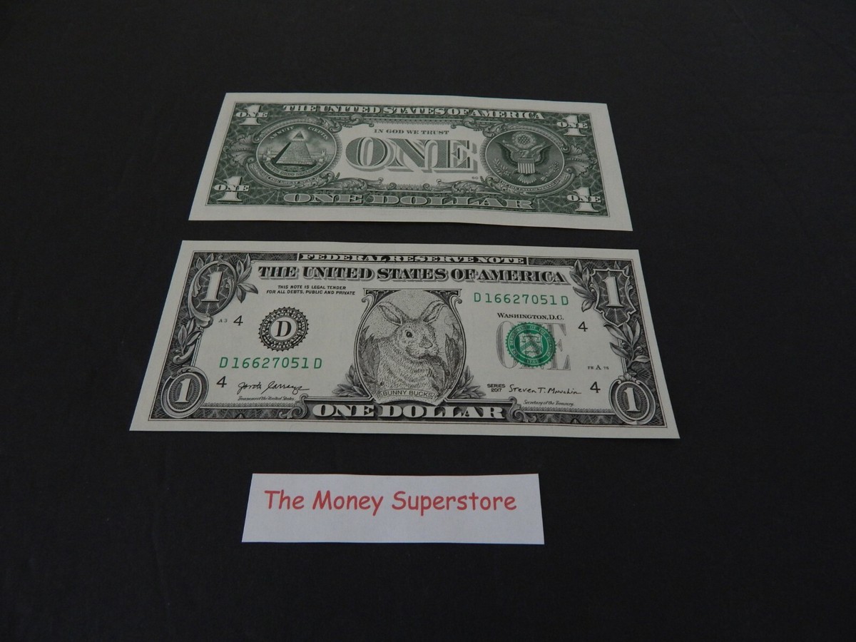 BUNNY BUCKS EASTER BUNNY U.S. $1 DOLLAR MONEY CIRCULATED CURRENCY CASH ITEM  #75 | eBay