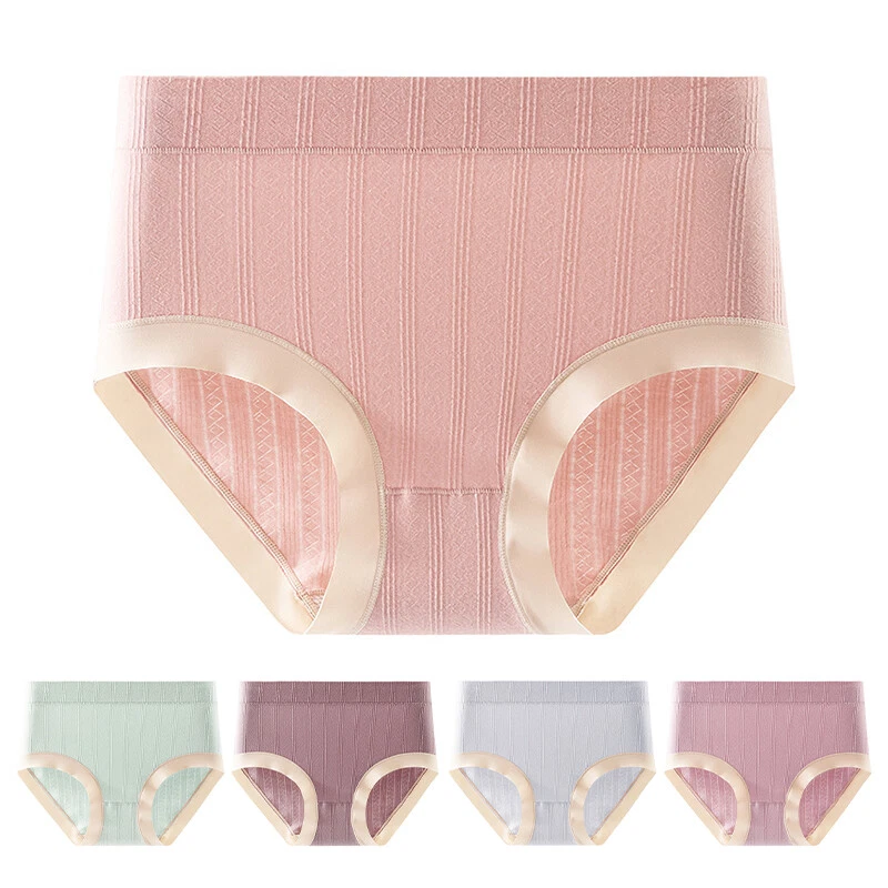 Женское нижнее белье с высокой талией бесшовный хлопок 40-115 кг плюс размер Intimates трусы - Изображение 3 из 4
