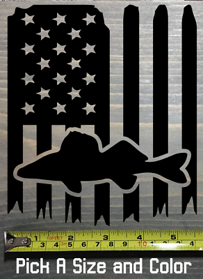Walleye Sticker Decal Lives Matter 4 Tall Die Cut Bass Fly Fishing Crappie XO