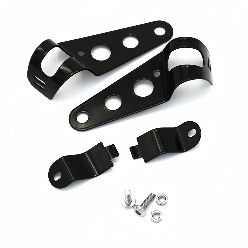 Black Head Lamp Holder Headlight Mounting Bracket Fork For 28MM-36MM Universal - Image 2 of 4