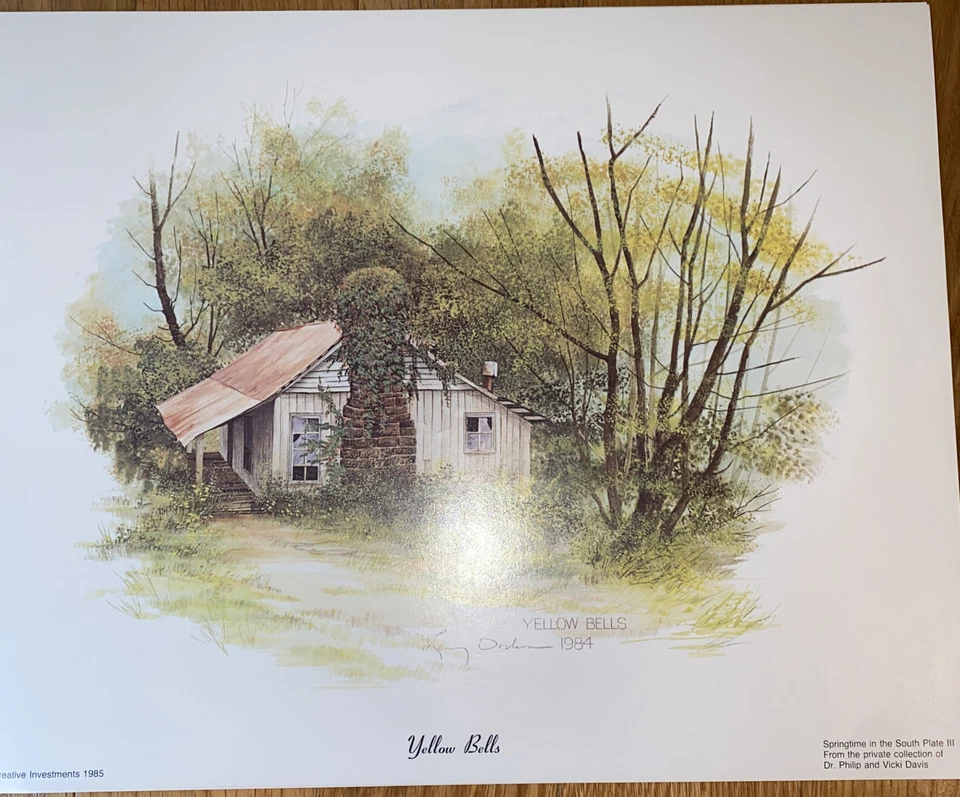 Larry Dodson 4 impresiones 1984 con firma original Dogwood, Azaleas y etc. Foto 2 de 4