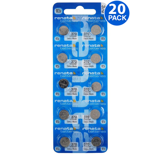 Renata 370 SR920W 1.55V Silver Oxide Watch (20 Batteries) - Made In - Foto 5