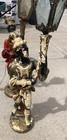 Vintage Art Deco blackamoor Lantern Lamp Pair XL- as is 46” H — photo 2