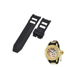 Russian Diver 80118 26mm Black Rubber Watch Strap For Invicta