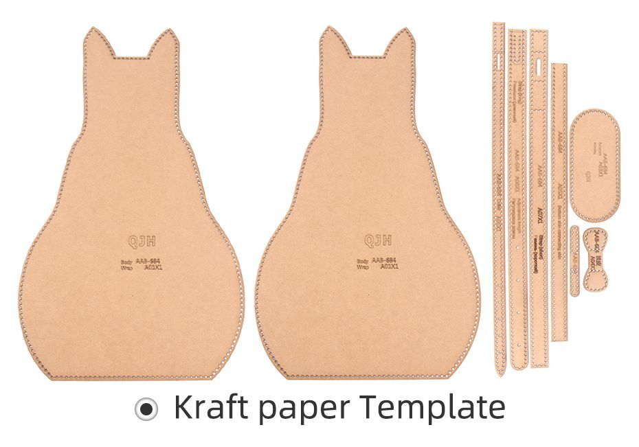 Leather Craft Fashion Ladies Cat Chest Bag Sewing Pattern Kraft Paper  Template | eBay