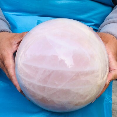 12.14LB Top Natural Pink Rose Quartz Sphere Crystal Ball Reiki Healing 2746