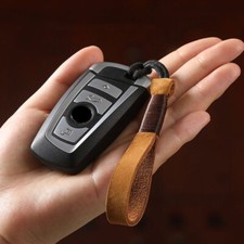 Genuine Leather Keychains Cowhide Weave Lanyard Car Keychain Keyring Accessories