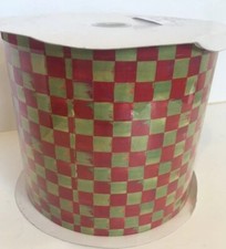 MacKenzie Childs Large Orchard Check Fabric 6  x 5 Yds NEW