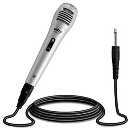 Pyle PDMIK1 Professional Moving Coil Dynamic Handheld Microphone, 6.5 Ft. Cable - Afbeelding 1 van 7