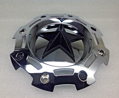 KMC XD XD811 Rockstar II 5/6 Lug SC-190 CHROME CAP/ Black Star