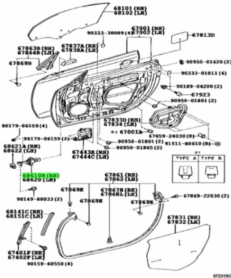 TOYOTA SOARER LEXUS SC430 CHECK FRONT DOOR RH Genuine JDM OEM