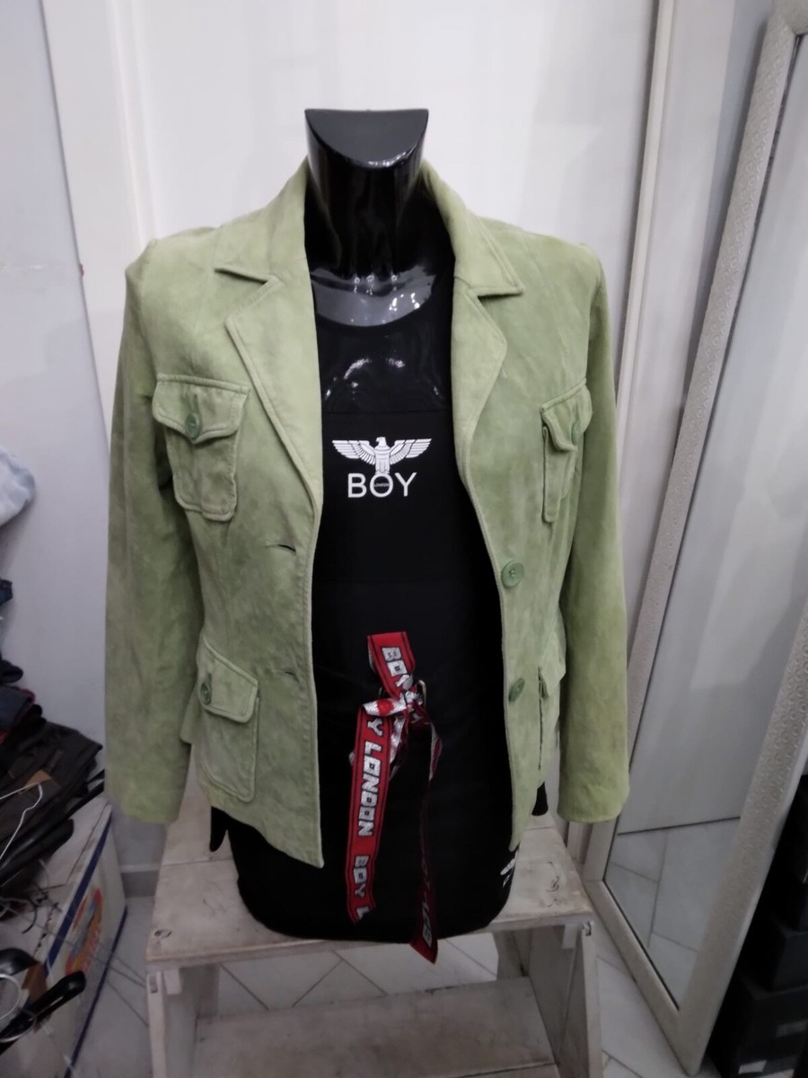 Danier Genuine Leather Jacket Used Women Size 42/44 Green
