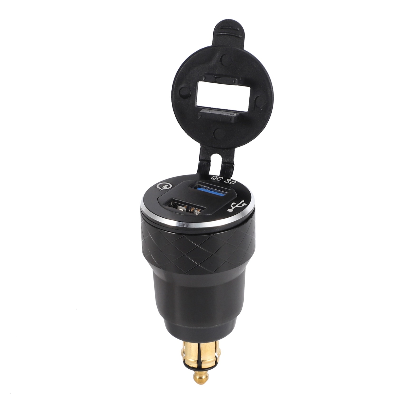 Aluminum Alloy 3.0 Dual USB Charger for Motorcycle Lightweight