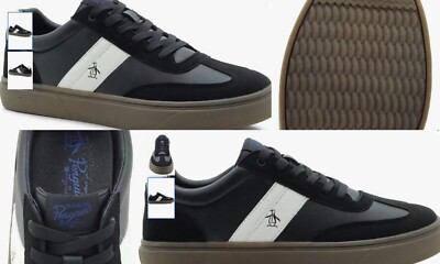 Munsingwear PENGUIN Backcourt Low Top Sneakers Shoes Men's black size 