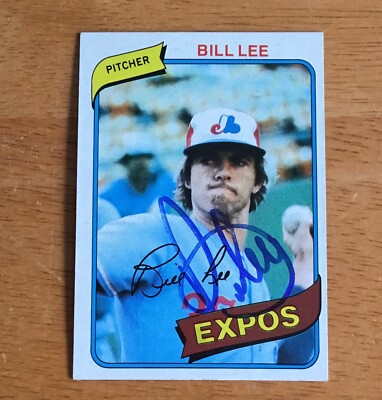 Bill Lee Montreal Expos Signed Autograph 1980 Topps Baseball Card
