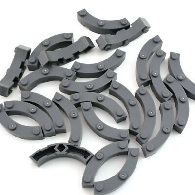 TCM BRICKS Dark Bluish Gray 4x4 Round Corner Macaroni Brick X24 Compatible Parts