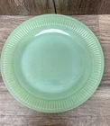 Vintage Fire King Green Jade-ite Glass Plate, Jane Ray (7¾") ~ Anchor Hocking