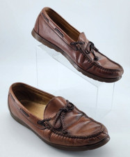 Stubbs and Wootton Palm Beach Brown Leather Boat Shoes Mens Size 10.5 D USA Made