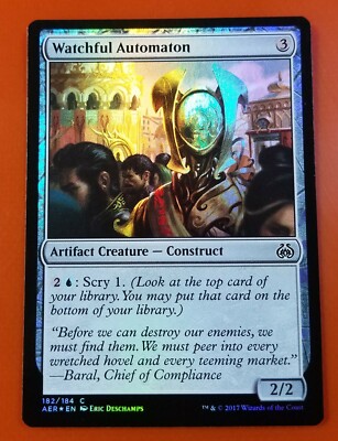 1x Watchful Automaton | FOIL | Aether Revolt | MTG Magic Cards