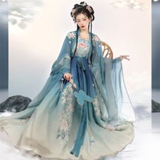 Ancient Women Retro Hanfu Costume Tang Suit Large Sleeve Shirt Hanfu Set