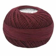 Lizbeth Egyptian Cotton Crochet Thread Size 80 Color 674 Dark Garnet