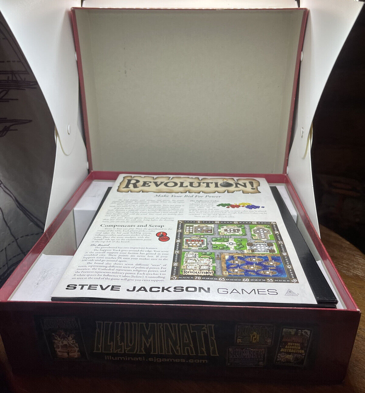 Revolution Board Game Steve Jackson 1st Edition 1st Printing 100% Complete