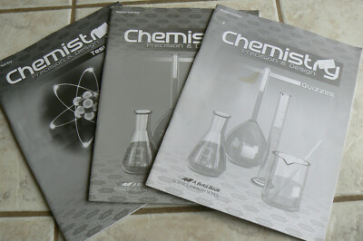 ABeka CHEMISTRY 3E, gr.11 Quiz book, Q Key & Test Key CURRENT $53+ ALL CLEAN!