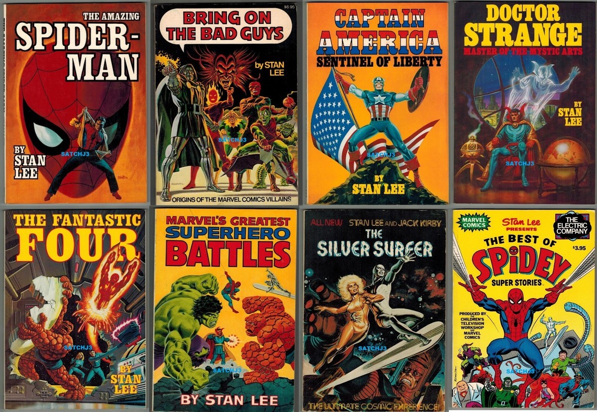 1970's MARVEL COMICS FIRESIDE TPB LOT 8 BOOKS SPIDERMAN DR STRANGE