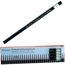 Tombow Mono 51505, 4B, Graphite Professional Drawing Pencils, Box of 12