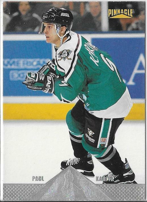 1996-97 Pinnacle PAUL KARIYA Premium Stock parallel card #184