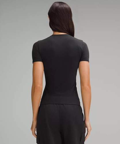 lululemon Wundermost Ultra-Soft Nulu Hip-Length Crewneck Shirt Black Size S. NWT - Picture 3 of 5