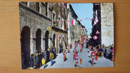 Postcard Postcard MASSA MARITTIMA (GR) Balestro del Grifalco Paradeo Viagg 1965