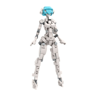 MOC: Female Robot Mobile Mech Suit Model 229 Pieces Building Toys Set DIY