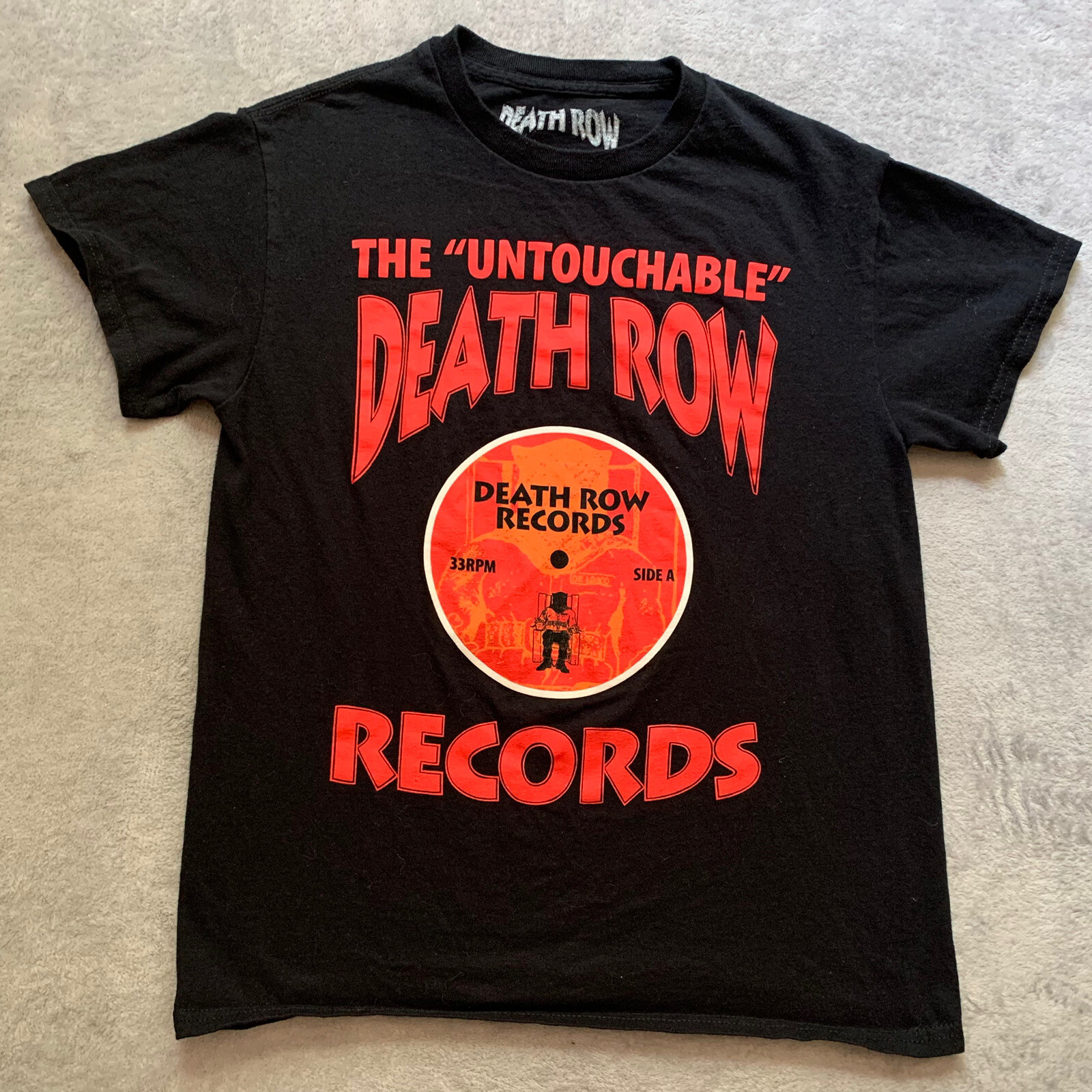FILA T shirt uomo Death Row Records piccola S nera logo rosso