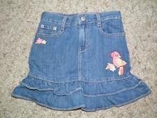 GYMBOREE "Aloha Sunshine" Blue Jean Skirt Skort Size 5