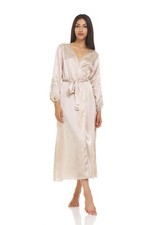 NWT S/M Flora Nikrooz Intimate Matching Set Nightgown Robe Slip Floral Lingerie