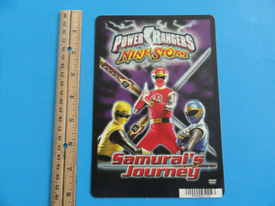POWER RANGERS NINJA STORM - BLOCKBUSTER VIDEO BACKER CARD - 5''X8'' -NO MOVIE