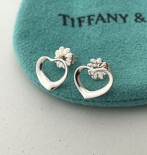 Tiffany & Co. Orecchini cuore aperto argento collezione accessori donna con b...