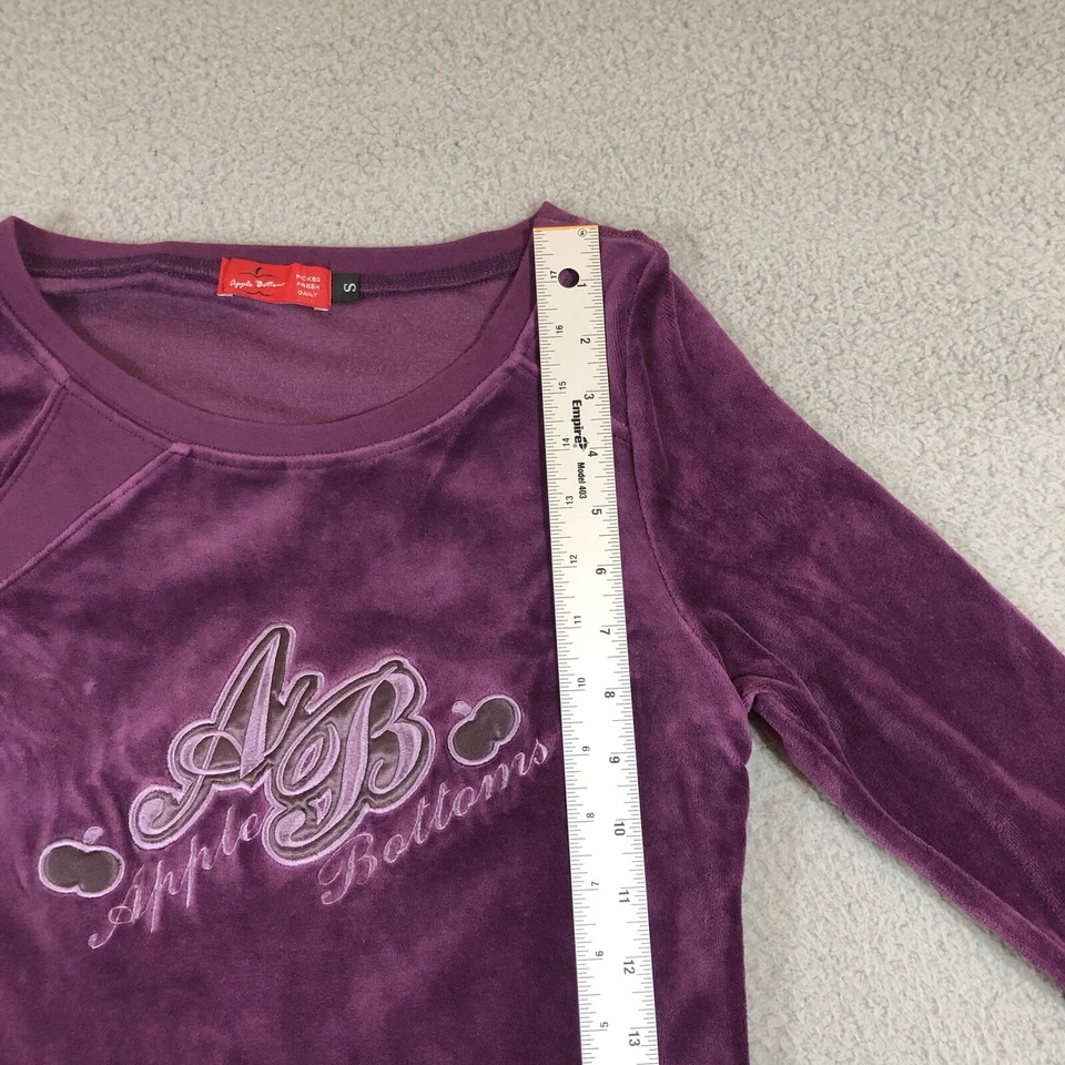 Vintage apple bottom Jeans velour dress womens S purple Midi Y2K Rare - Image 4 of 4