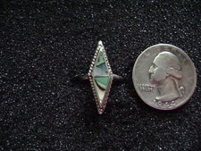 Vintage Southwestern Sterling Silver and Abalone Ring Size 5