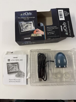 Carson Zorb 53X Digital Microscope MM480 with integrated Camera & Video Capture