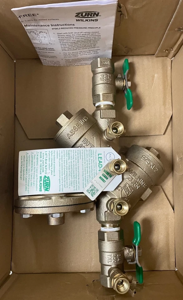 Zurn Wilkins 34-975XL2 3/4" Reduced Pressure Zone Backflow Preventer  NEW - Image 3 of 4