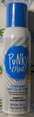 Punky Colour Temporary Hair Color Spray Bengal Blue 100g New