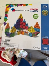 Magna-Tiles microMAGS 70-Piece Deluxe Magnetic Small, Multi-coloured