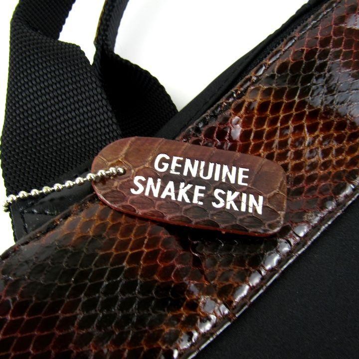 USED BAG Python Leather Genuine Leather Business … - image 5