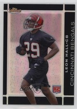 2007 Topps Finest Rookie Black Refractor 50/99 Leon Hall #145 1hm6
