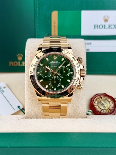 Rolex Daytona 40 Green/Green Index Oyster Preowned 2019 116508