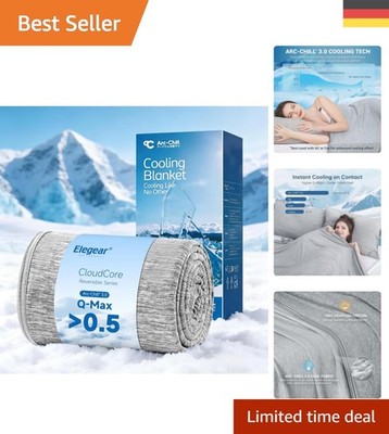 Elegear Kühldecke 150x200cm   Selbstkühlend mit Arc-Chill 3.0 Technologie